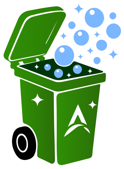 Residential trash bin cleaning