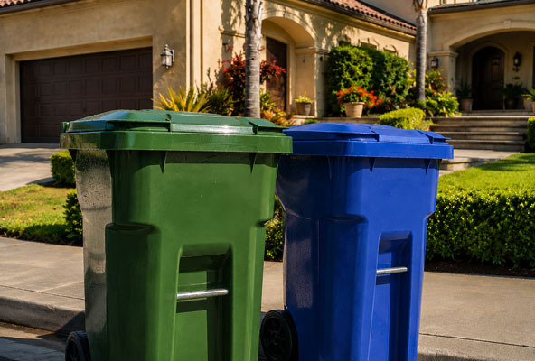 Finished cleaned trash bins
